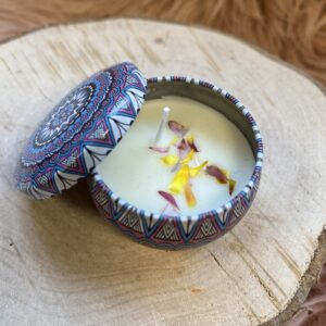 Dekorativ Tin Pot Lys med Duft af Lavendel