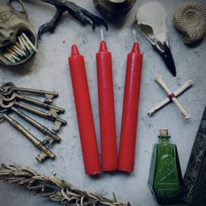 Rødt Spell Lys – 1 stk