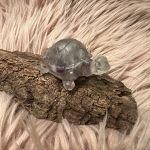 Resin Skildpadde med Fluorit