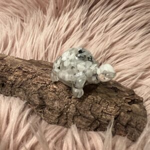 Resin Skildpadde med Månesten