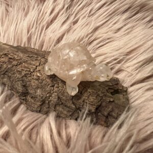 Resin Skildpadde med Rosenkvarts