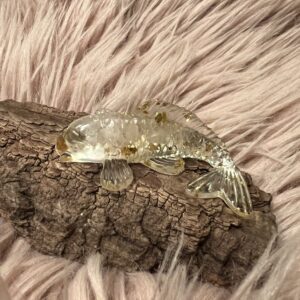 Resin Koi Karpe med Clear Quartz