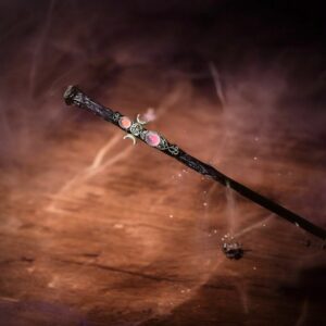 Tryllestav med Pentagram og Amethyst Sten