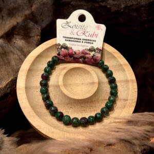 Fuchsit og Ruby Armbånd