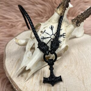 Thors Hammer og Ulvehoved Lukning – Sort Design