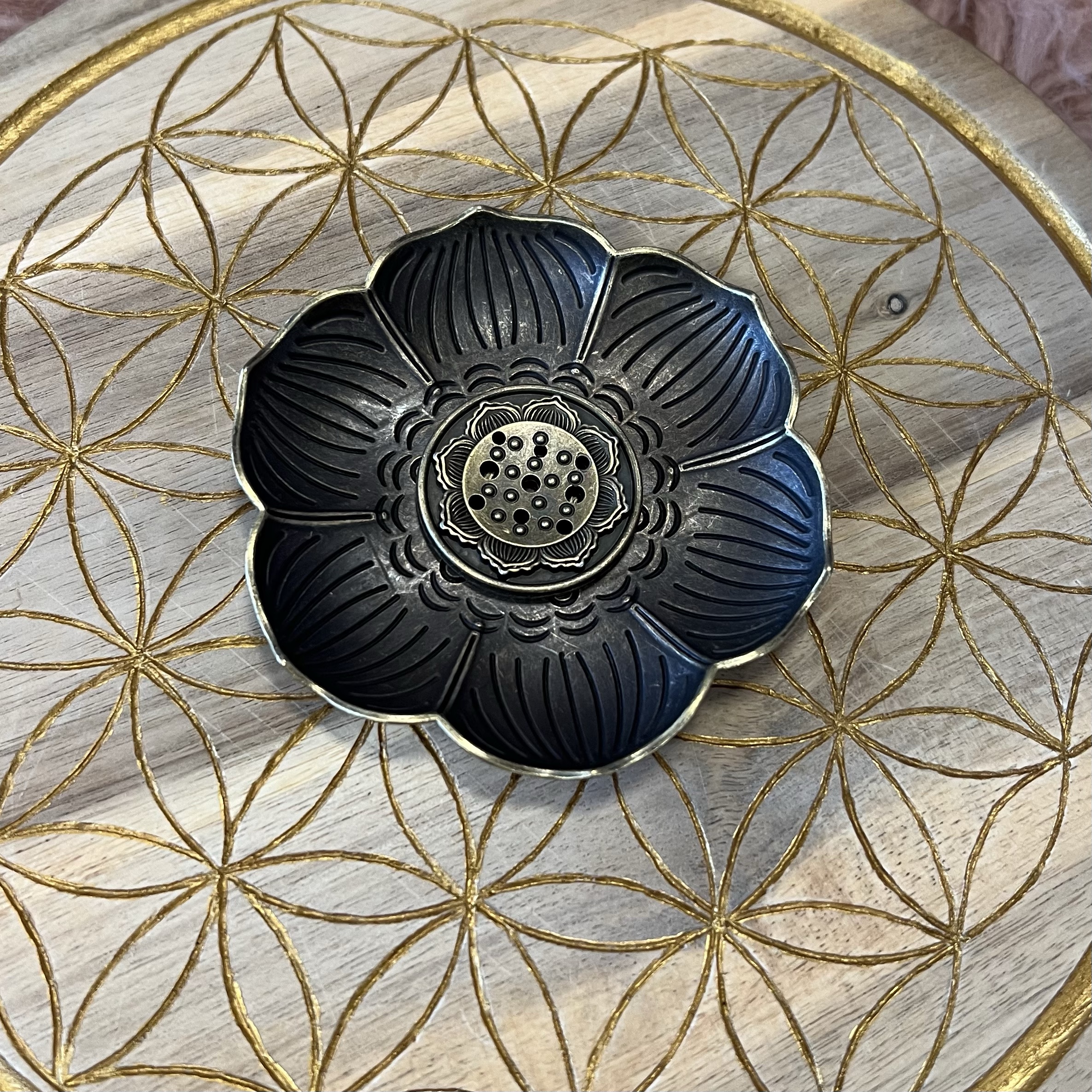 2-delt Røgelsesholder med Underskål