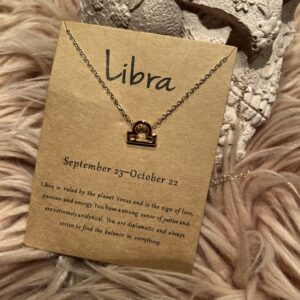 Vægtens Stjernetegns Halskæde – Guld og Sølv