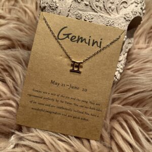 Tvillingens Stjernetegns Halskæde – Guld og Sølv