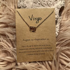Jomfruens Stjernetegns Halskæde – Guld og Sølvfarvet