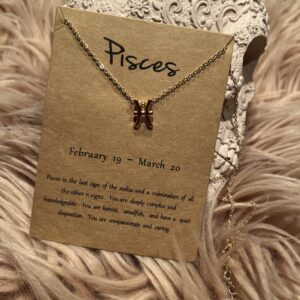 Fiskens Stjernetegns Halskæde – Guld og Sølv