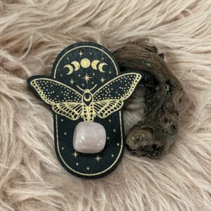 Træplade med Hul til Sten – Møl og Månefaser