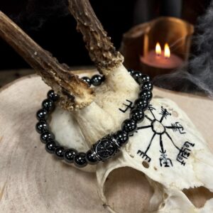 Hematit Armbånd med Vikingekompas