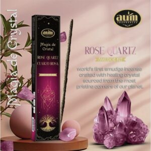 Magia de Cristal – Rose Quartz Røgelse med Krystal