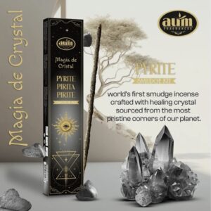 Magia de Cristal – Pyrite Røgelse med Krystal