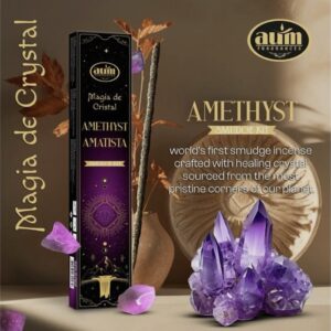 Magia de Cristal – Amethyst Røgelse med Krystal