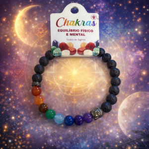 7 Chakra Sten Armbånd med Buddha