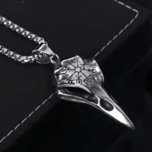 Kragekranie Halskæde med Vikingekompas