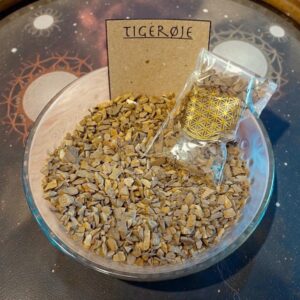 Tigerøje chips til spell work – 6,5 x 4 cm