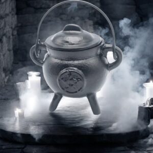 Sort Kedel med Pentagram