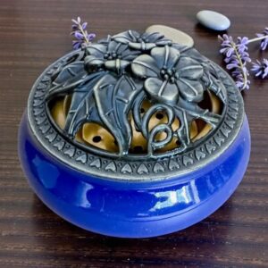 Røgelsesholder med Blomster & Sommerfugle