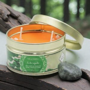 Mystic Hurtig Held – Stearinlys med Bjergkrystal (120 g)