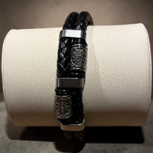 Vegvísir Leather Bracelet