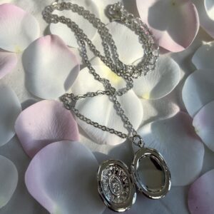 Halskæde – Åbnelig locket (sølv)
