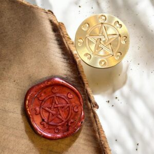 Voksstempel Hoved – Pentagram & Månefaser