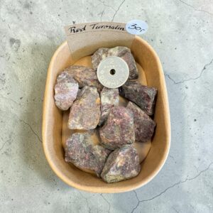 Rød Turmalin – Rå Krystal